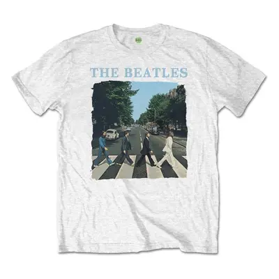 The Beatles T-Shirt Abbey Road & Logo Unisex White