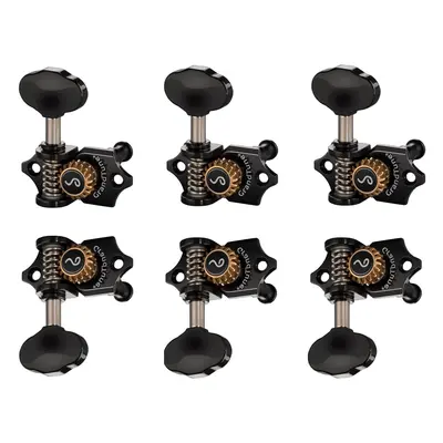 Schaller GrandTune 3L/3R Black Chrome Guitar Tuning Machines