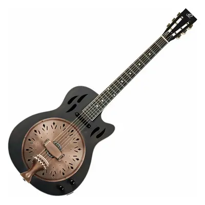 Ortega RRG40CE-DBK Distressed Black Satin Resonator Guitar