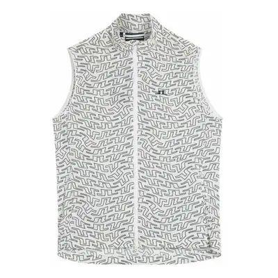 J.Lindeberg Ash Light Packable Golf Print White Outline Bridge Swirl Vest