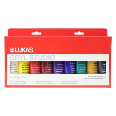 Lukas Cryl Studio Set of Acrylic Paints Mix 9 x ml