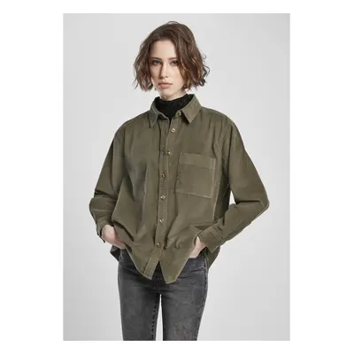 Woman's shirt Urban Classics corduroy oversized (grandes tailles)