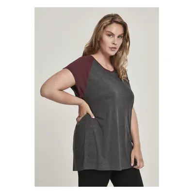 Women's large size T-shirt Urban Classic contrat raglan