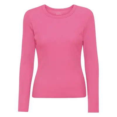 Women's long sleeve ribbed T-shirt Colorful Standard Organic bubblegum pink