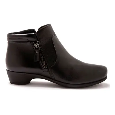 Women's leather ankle boots with air soles Pédiconfort