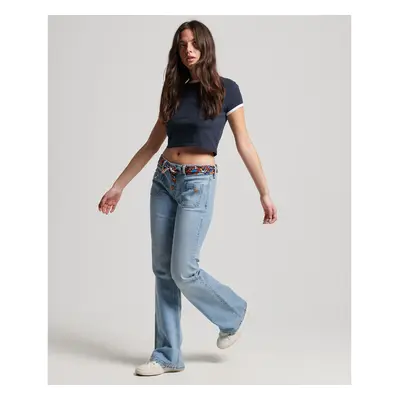 Jeans flared low waist slim vintage organic cotton woman Superdry