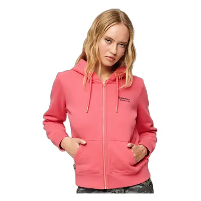 Women's logo hooded zip sweatshirt Superdry Essential