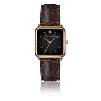 Leather watch woman Amelia Parker Night Plaza Brown