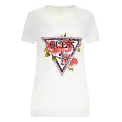 Women's T-shirt Guess Roses Triangle