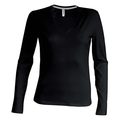 Women's long-sleeved T-shirt Kariban Col V