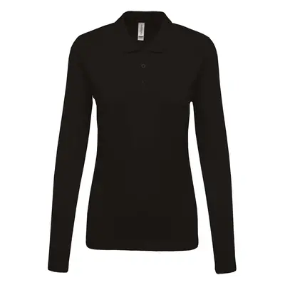 Women's long-sleeve polo Kariban Piqué