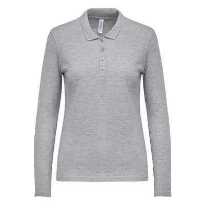 Women's long-sleeve polo Kariban Piqué