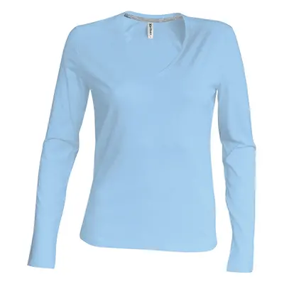 Women's long sleeve T-shirt Kariban Col V