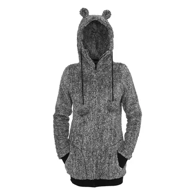 Women's hooded sweatshirt urban Classic teddy zip