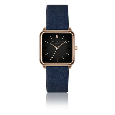 Leather watch woman Amelia Parker Night Plaza Dark blue