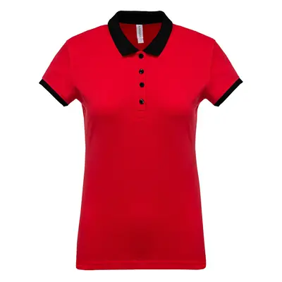 Women's Polo shirt Kariban mélange bicolore