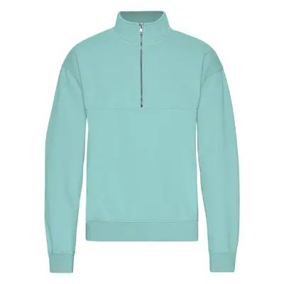 1/4 zip sweatshirt Colorful Standard Organic Teal Blue