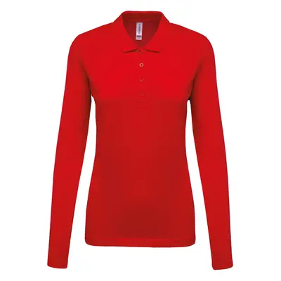 Women's long-sleeve polo Kariban Piqué