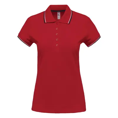 Short-sleeve women's polo Kariban 5 boutons