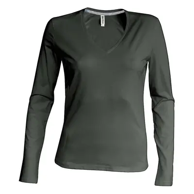 Women's long-sleeved T-shirt Kariban Col V