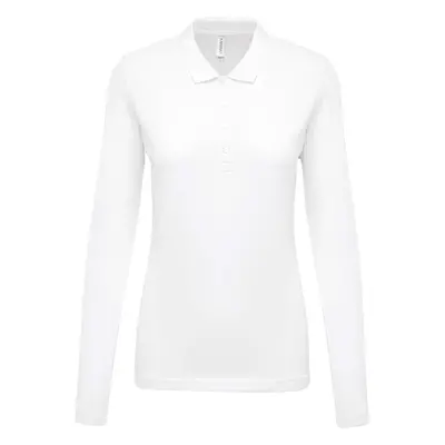 Slim-fit women's Polo shirt Kariban piqué blanc