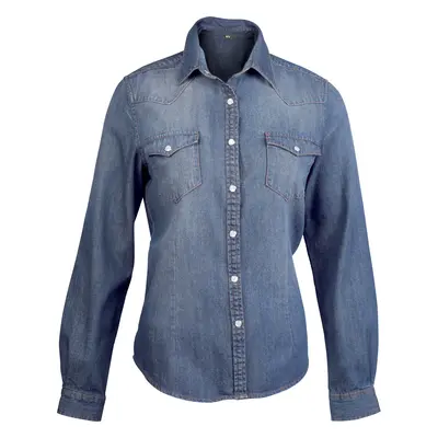 Women's shirt with sleeves Kariban Denim