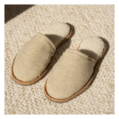 Slippers Caussün La Chevrons Beige