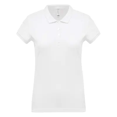 Women's Polo shirt Kariban Piqué blanc