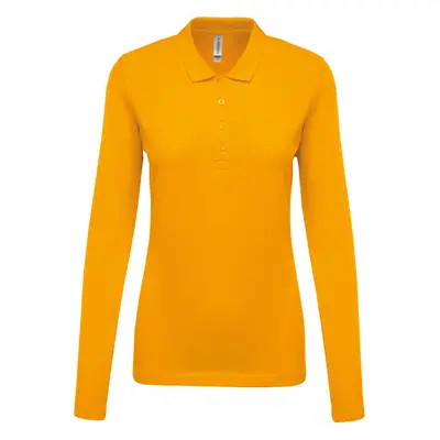 Women's long-sleeve polo Kariban Piqué