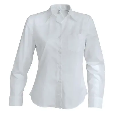 Women's shirt with long sleeves Kariban blanc