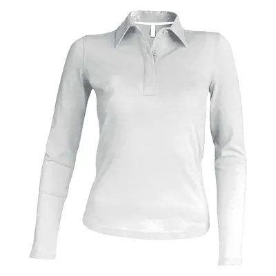 Women's Polo shirt short sleeve Kariban blanc