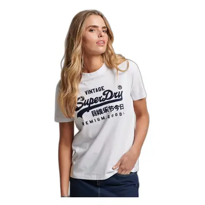 Women's organic cotton T-shirt Superdry Vintage Logo Scripted Coll