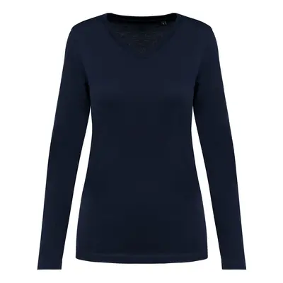 Women's suprima v-neck long sleeve t-shirt Kariban Premium