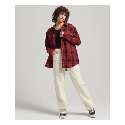 Women's flannel and woolen skin overshirt Superdry