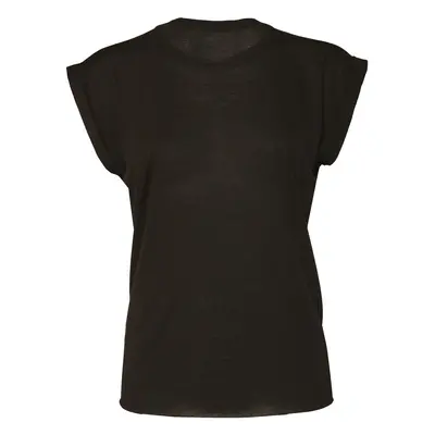 Women's t-shirt with rolled up sleeves Bella + Canvas Flowy