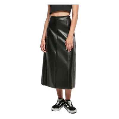 Mid-length skirt synthetic leather woman Urban Classics