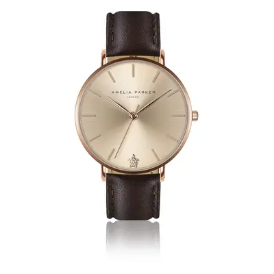 Leather watch woman Amelia Parker Gold Sky