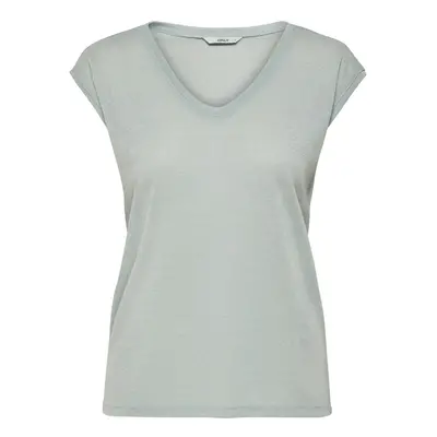 Women's T-shirt Only Silvery manches courtes col V lurex