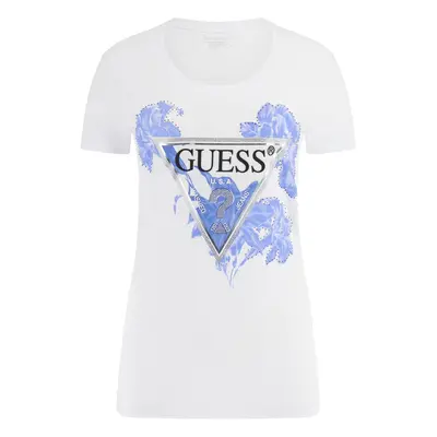 Floral triangle T-shirt for women Guess