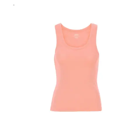 Women's ribbed tank top Colorful Standard Organic bright coral