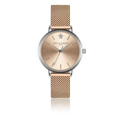 Women's watch Amelia Parker Golden Hour Rose Gold Mesh