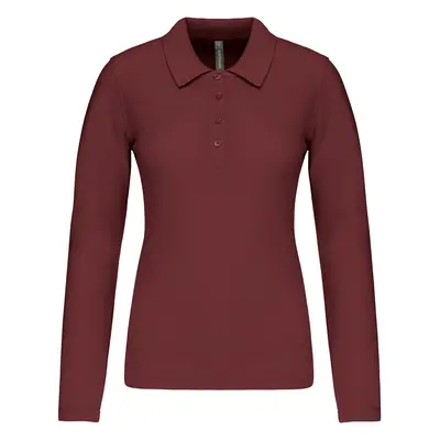 Women's long-sleeve polo Kariban Piqué