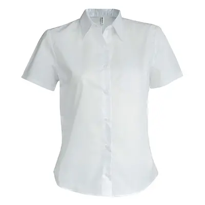 Women's short sleeve shirt micro Kariban blanc