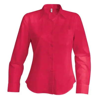 Women's long-sleeved shirt Kariban Popeline