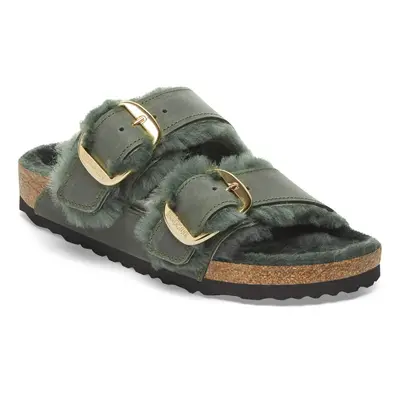 Women's mules Birkenstock Arizona Big Buckle Shearling Oiled Leather