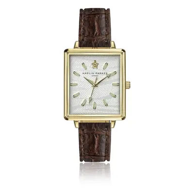 Crocodile leather watch for women Amelia Parker Desert