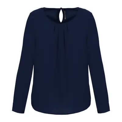 Women's long-sleeved crepe blouse Kariban