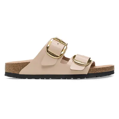 Women's mules Birkenstock Arizona Big Buckle Natural Leather Patent