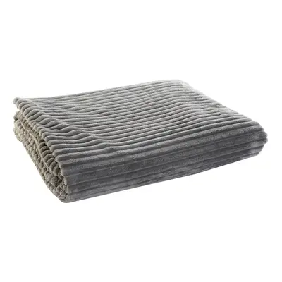 Blanket DKD Home Decor 150 x 200 x 2 cm Gray Basic