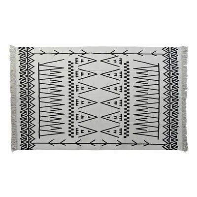 Carpet DKD Home Decor 160 x 250 x 0,7 cm Black Polyester Cotton White Ikat Boho